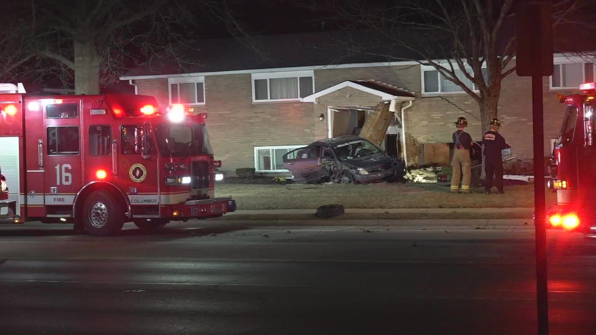 The crash happened just before 1 a.m. in the 4400 block of Karl Road, according to Columbus Police.