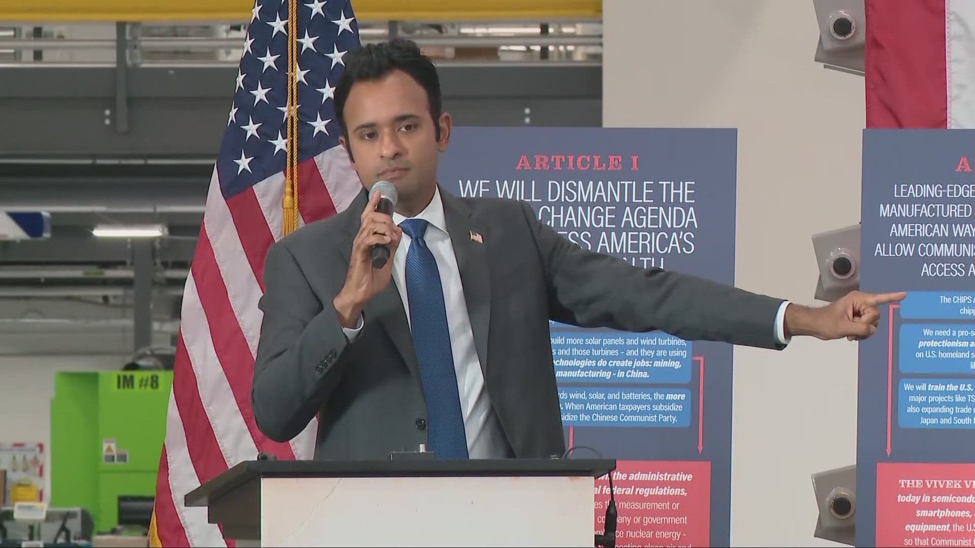 Ramaswamy is among a pack of candidates trailing Trump and generally falling behind Florida Gov. Ron DeSantis in national polls.