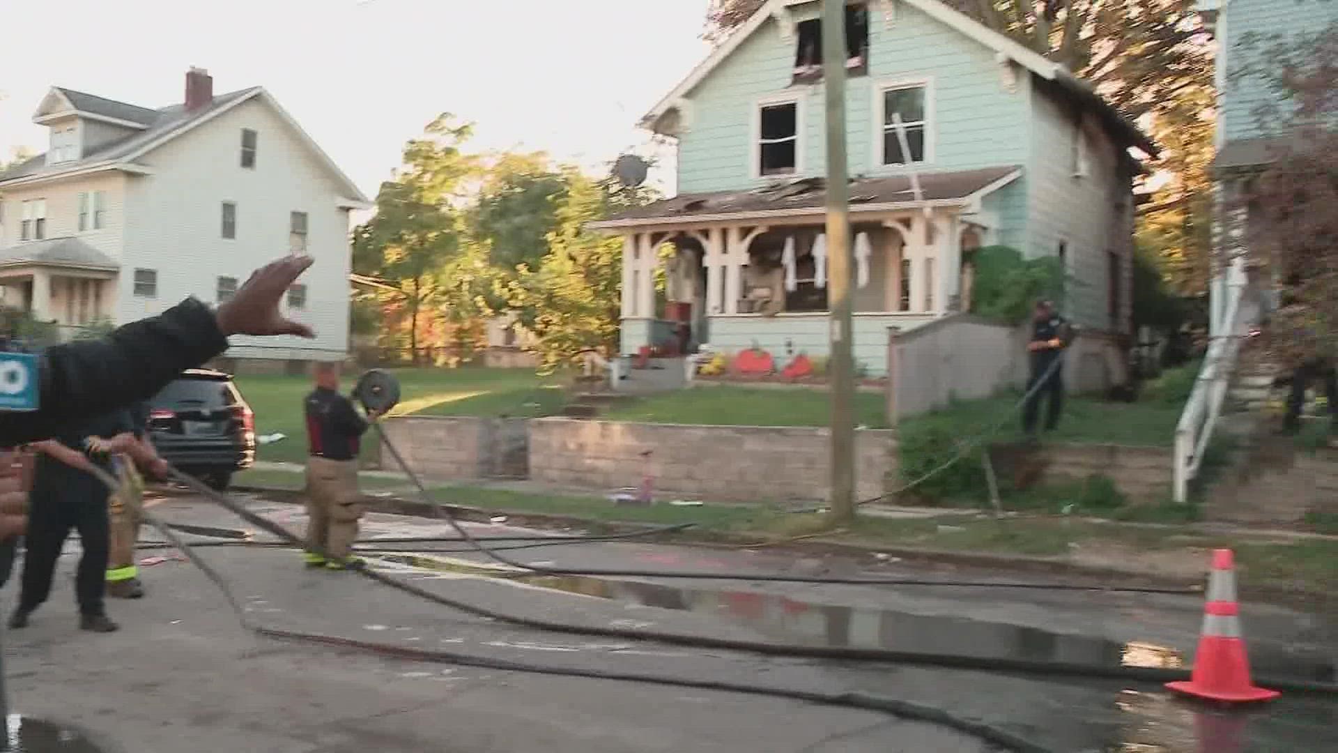 No people were injured in the fire on Lilley Avenue.