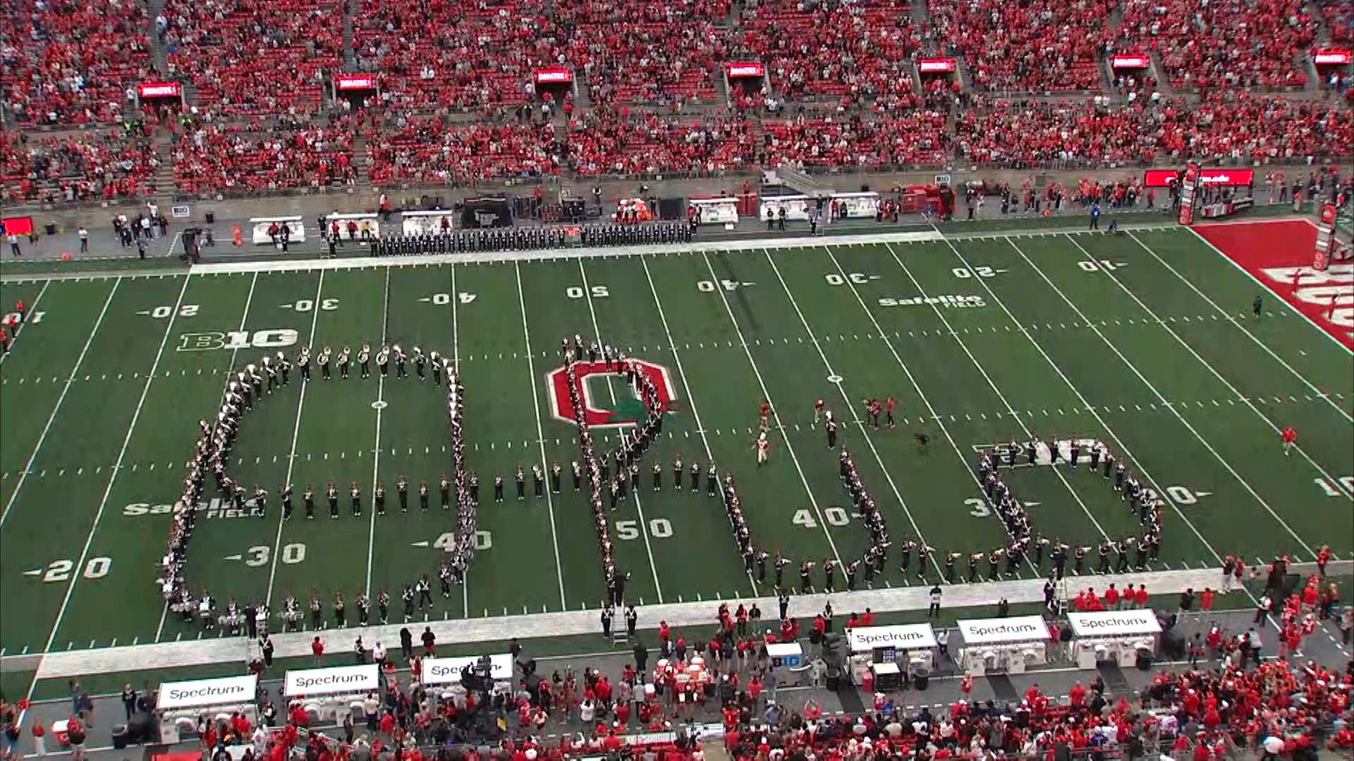 Maria In Script Ohio State Marching Band performs 'Script Ohio' ahead of Maryland game ...