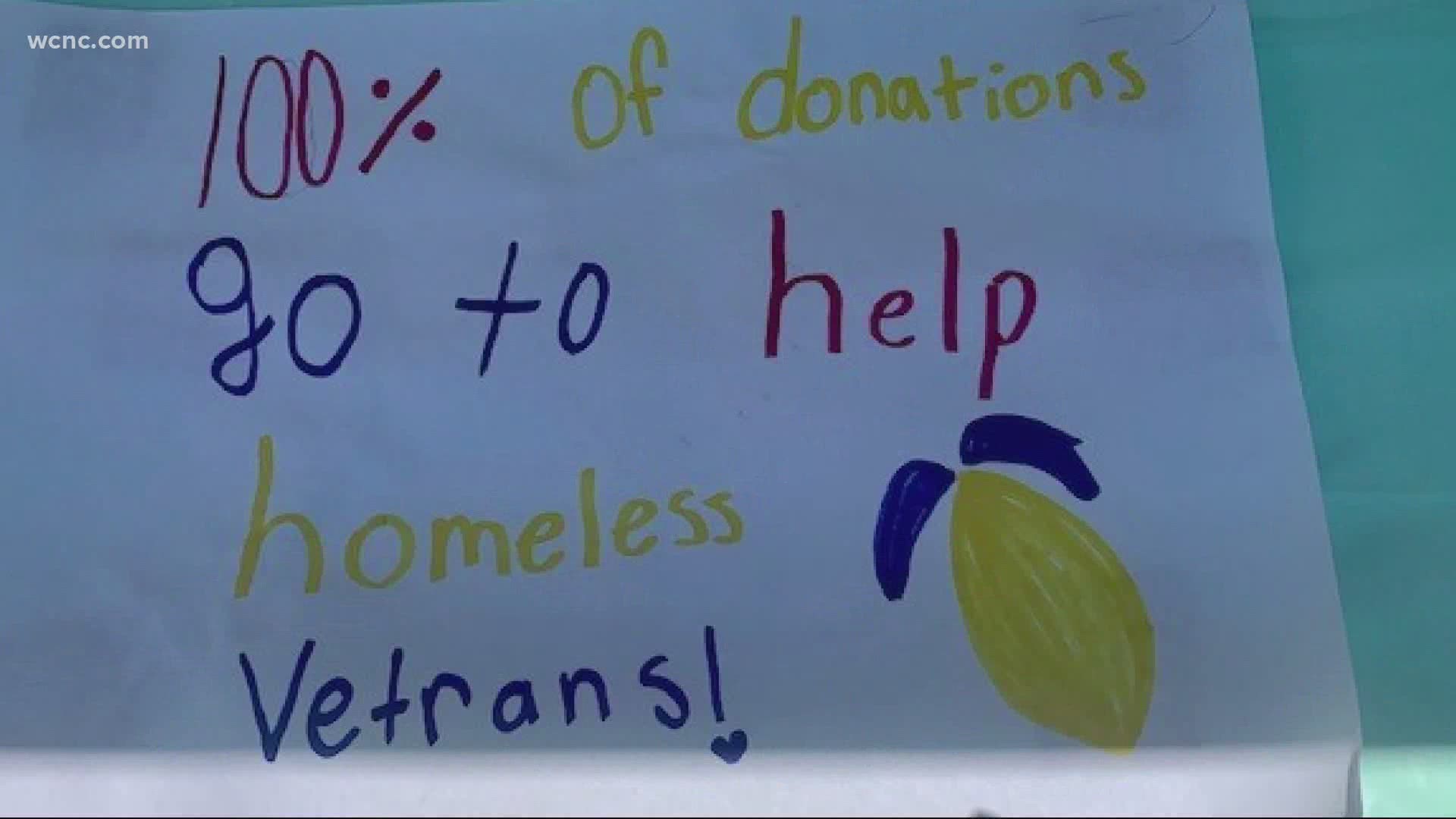 A Charlotte woman selling lemonade in an attempt to help those who’ve served in the military