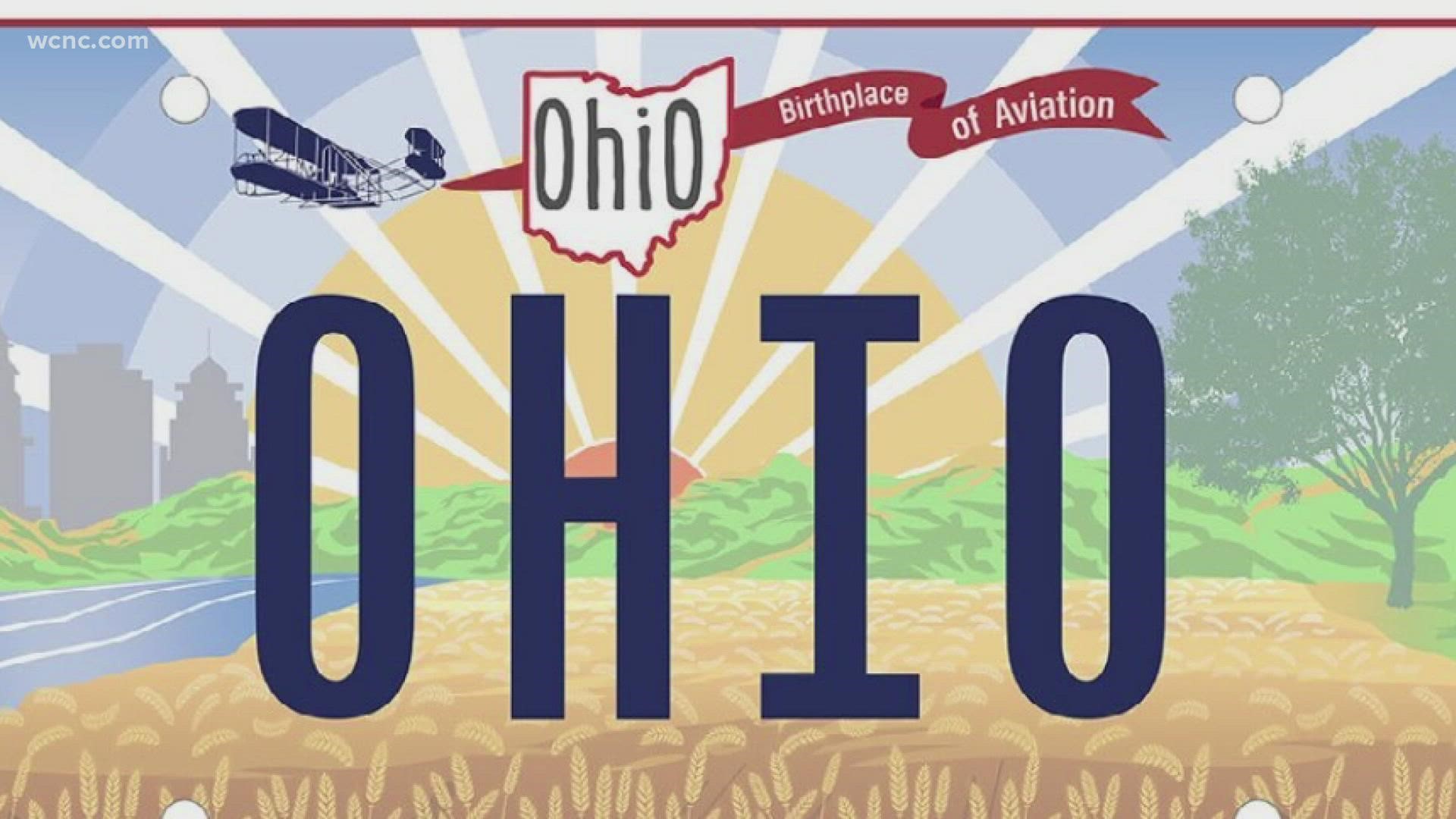 It all stems from a mistake on Ohio's new license plate design with a banner that reads "Birthplace of Aviation."