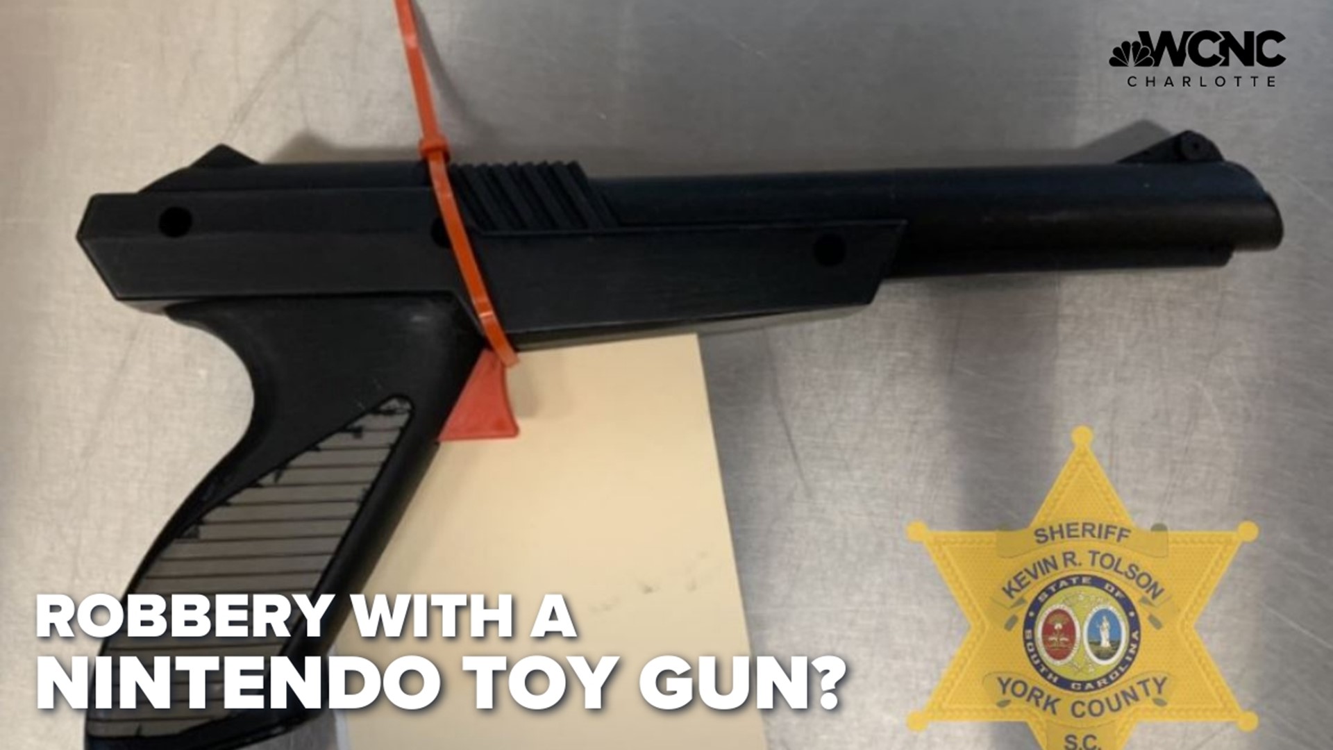 Deputies said the classic NES Zapper was spray-painted black to look more realistic.