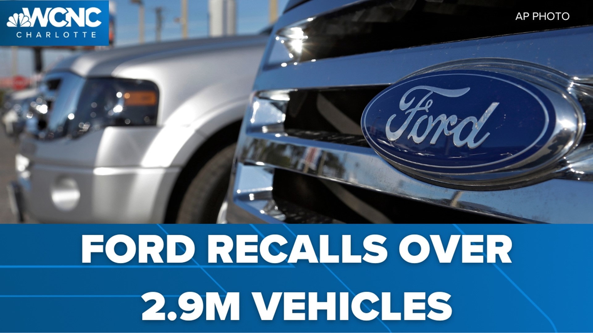 Nearly three-million Ford vehicles are being recalled because they could roll away even when they are in park.