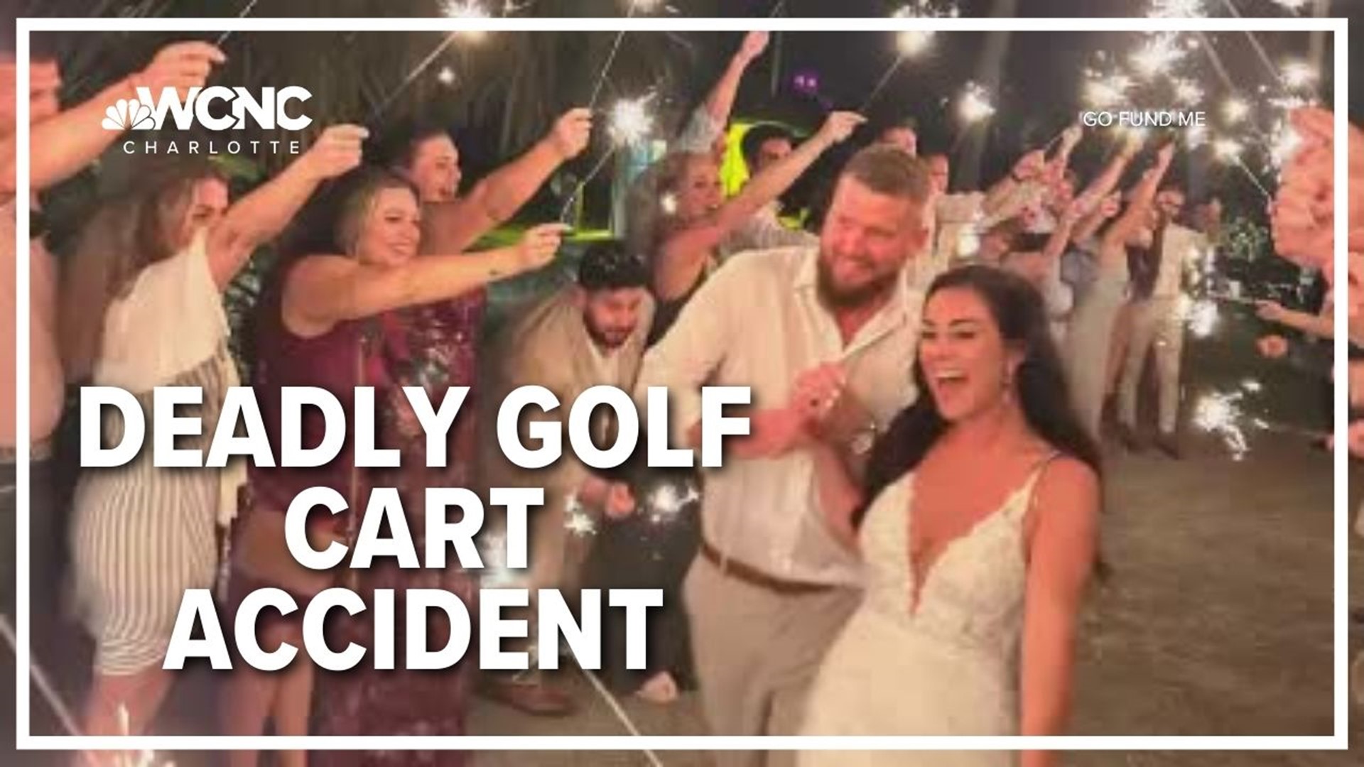 Police in South Carolina say a driver rear ended the golf cart the newly weds were driving in.