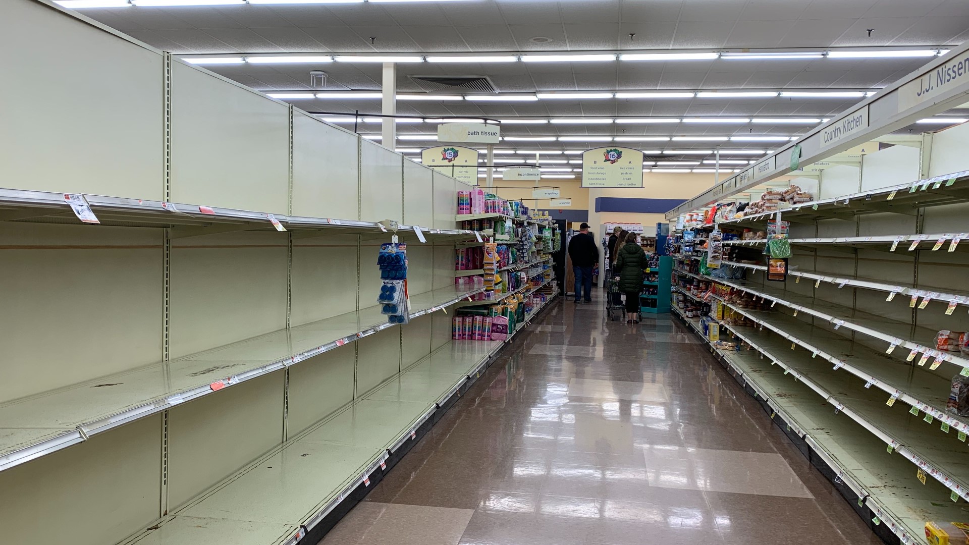 Supermarkets and local stores in Maine are having a hard time keeping up with the demand for supplies like toilet paper during the coronavirus scare.