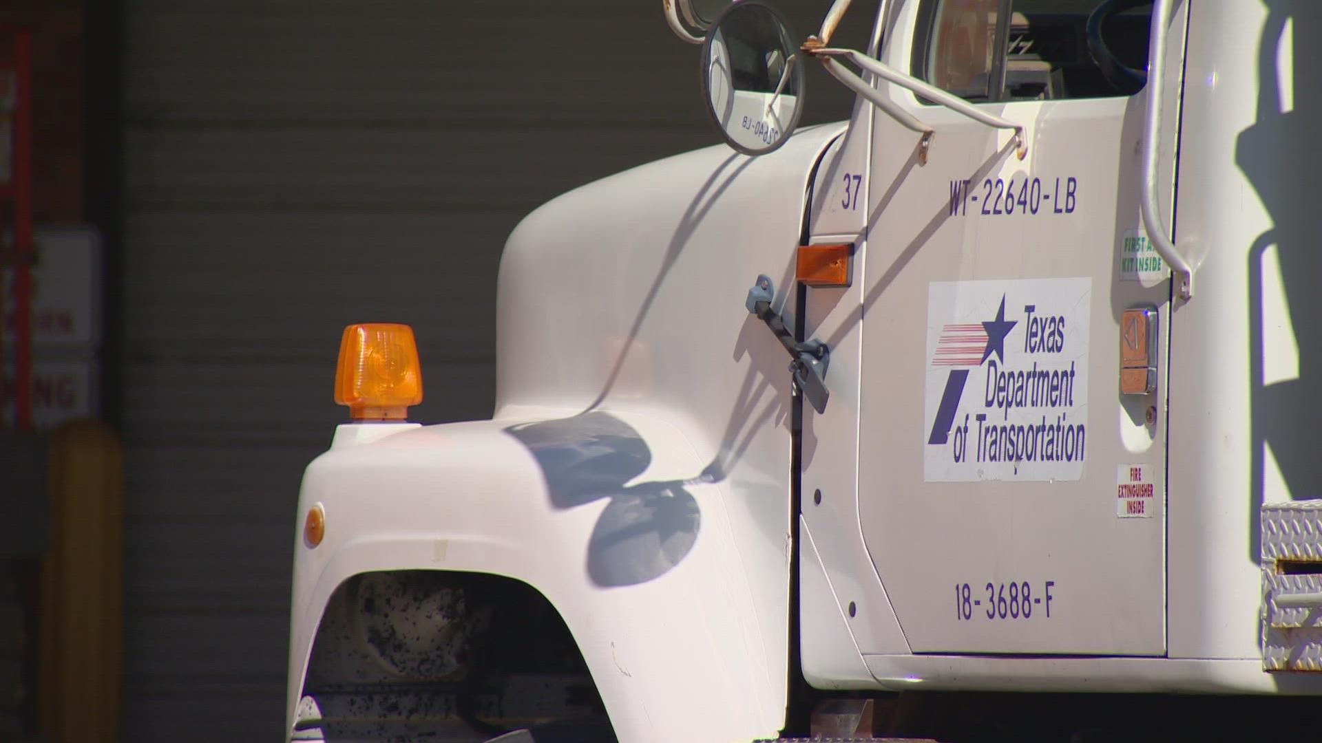 TxDOT officials said Sunday that crews will start pretreating the roads on Monday afternoon.