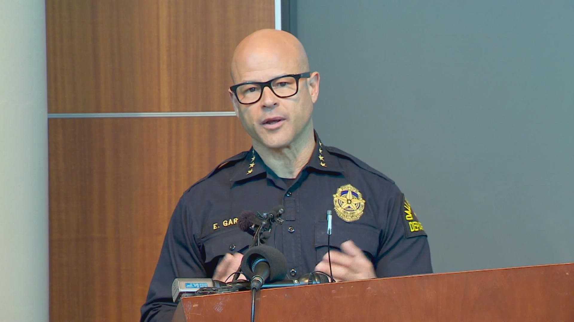 Six off-duty Dallas PD officers and a sergeant worked as security for the event prior to the shooting, according to chief Eddie Garcia.