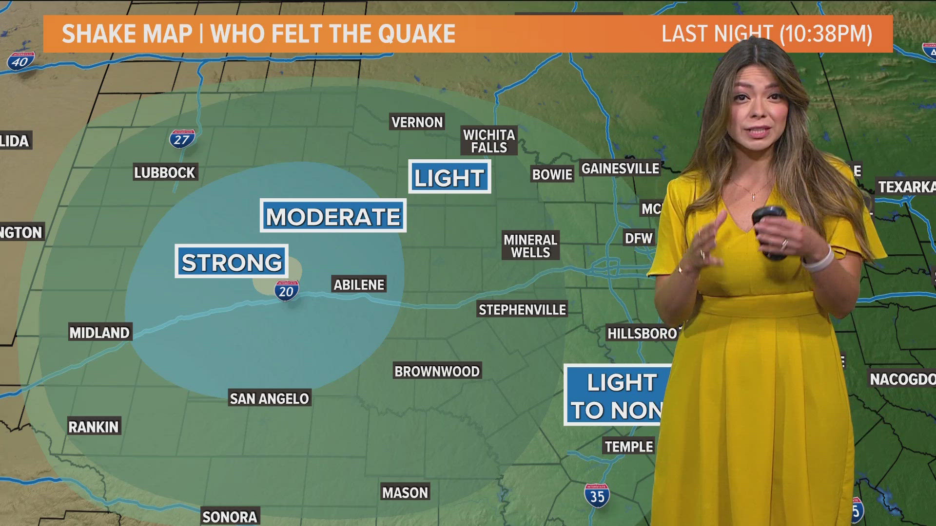 The epicenter of the earthquake was in west Texas, but it was felt as far away as North Texas.