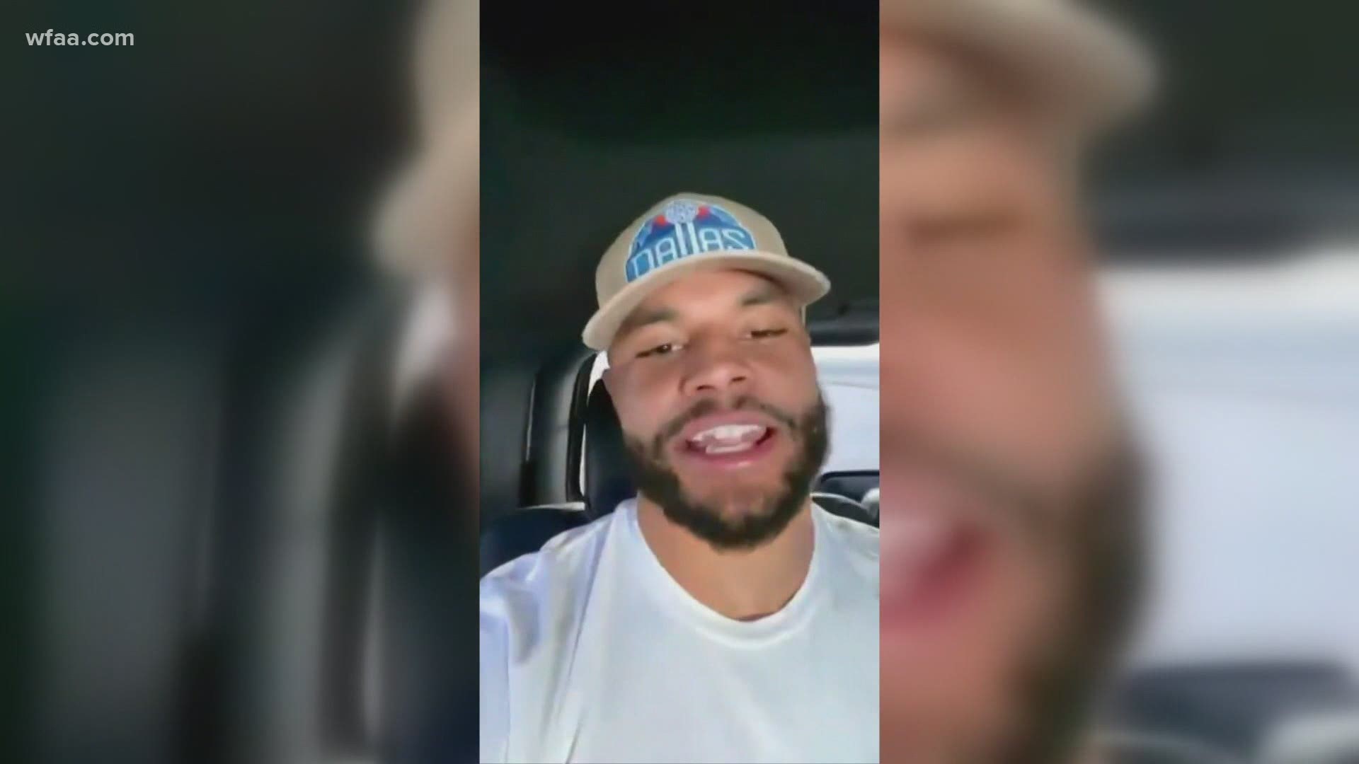 Dallas Cowboys quarterback Dak Prescott took his first step in the road to recovery on Thursday, according to a video he posted on Instagram.