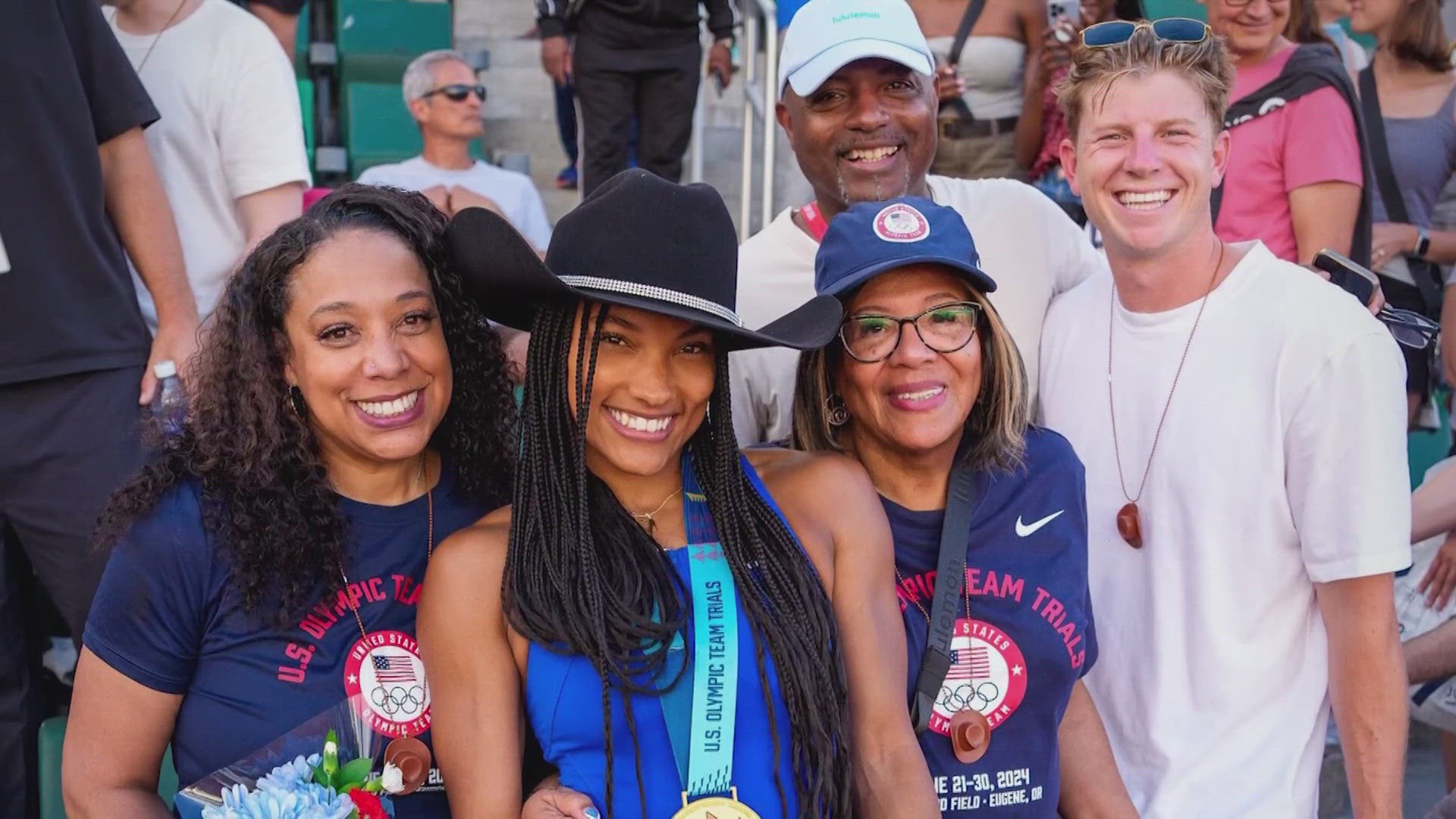 With a family and coaching team guarding her physical and mental health, Tara Davis-Woodhall is aiming for Olympic gold.