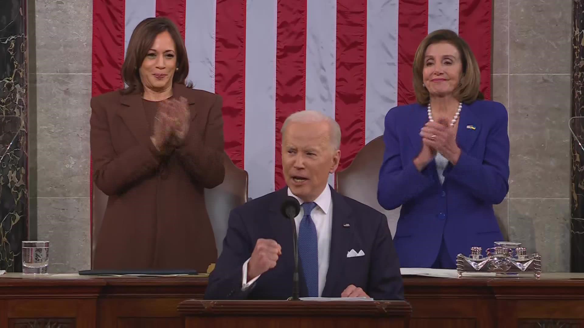 "The state of the union is strong because you, the American people, are strong," said Biden as he concluded his State of the Union address.