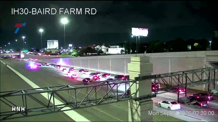 Pedestrian killed in crash on I-30 near Center Street; westbound lanes closed, officials say