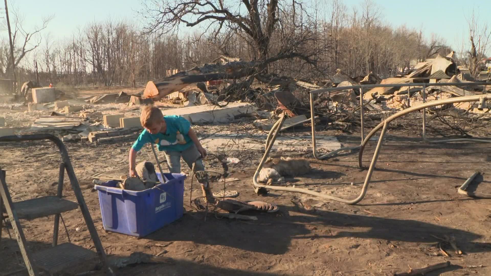 Many families lost their homes due to wildfires raging in Eastland County.