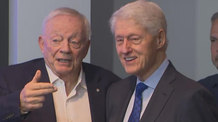 Bill Clinton dropped by the Dallas Cowboys' pre-draft press conference. Here's what he said.