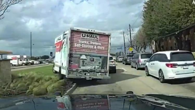 Carrollton police share video of U-Haul truck chase that led to 2 arrests in March