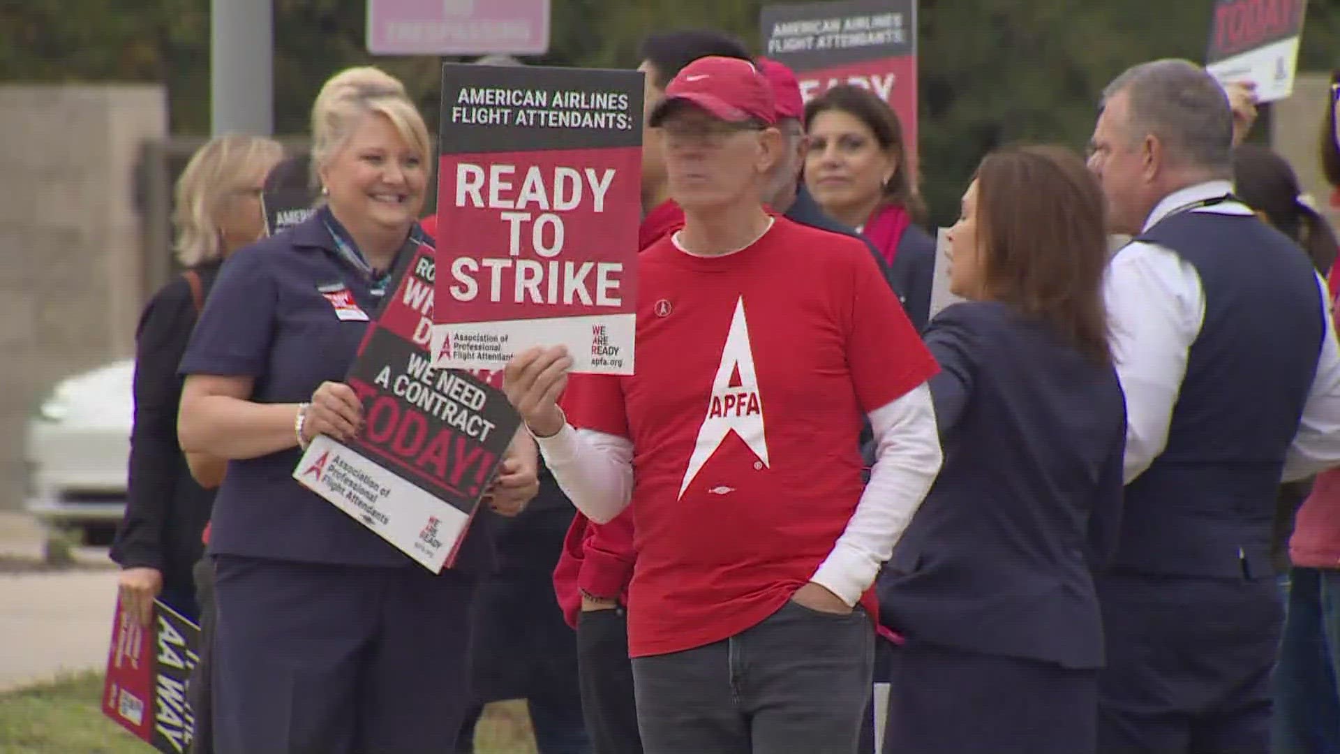 American Airlines flight attendants ask for right to strike