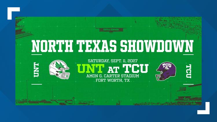 Schedule change brings North Texas and TCU football together for September '27 showdown