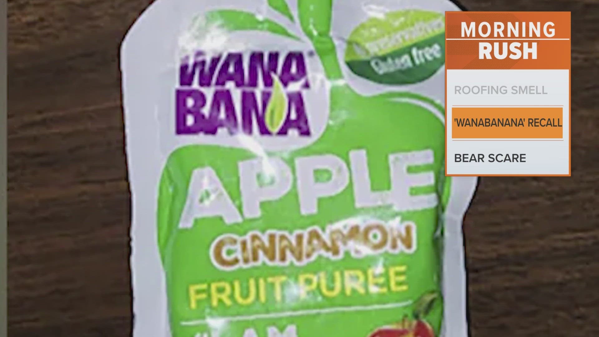 According to the FDA, the recall is issued for WanaBana's apple cinnamon fruit puree pouches, all lot codes and expiration dates.