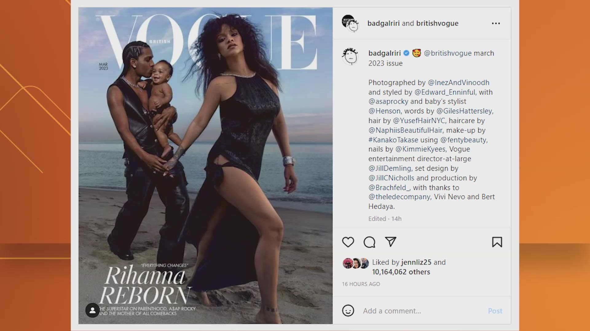 Rihanna, A$AP Rocky and son cover British Vogue
