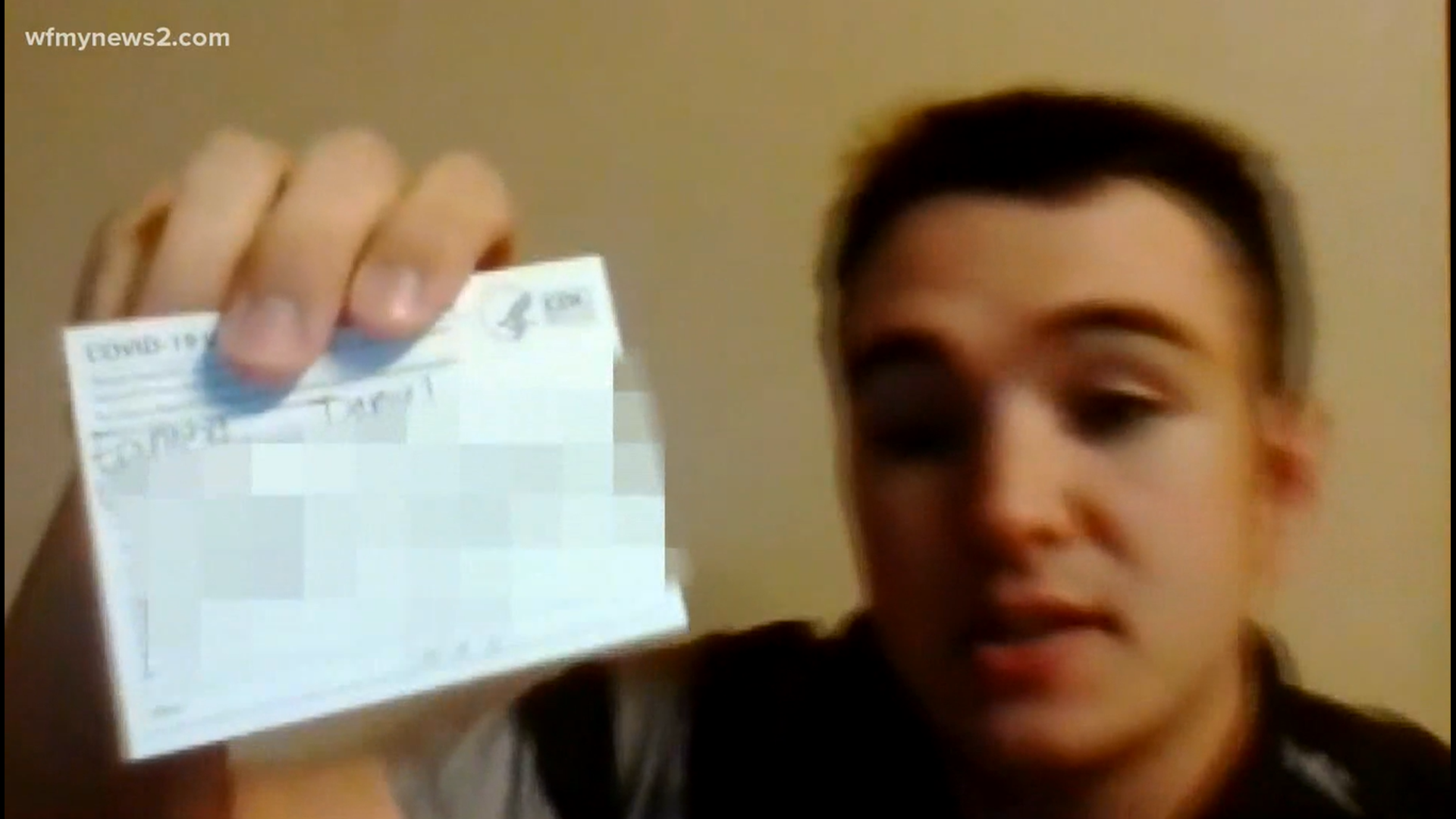 The Triad teenager didn't realize the mistake right away, not until he took a closer look at his vaccine record card.