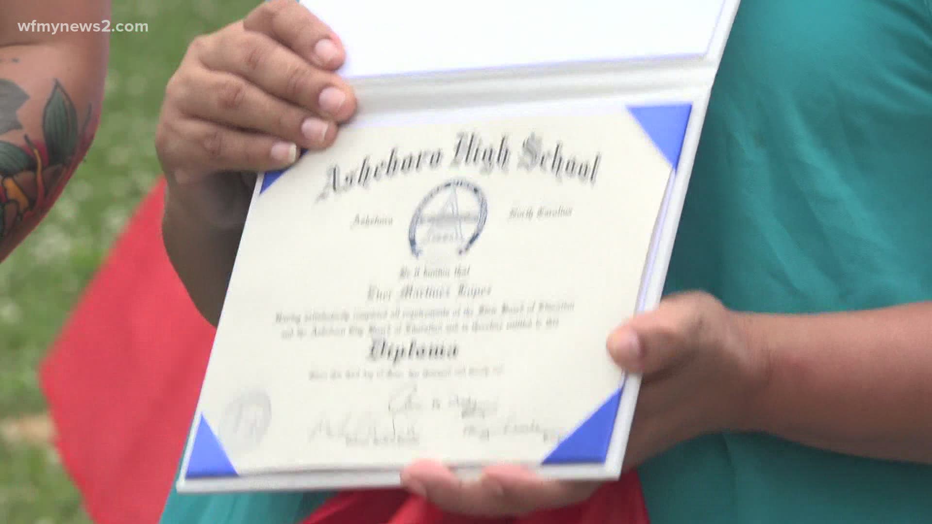 Ever Lopez got his diploma days after he says the school refused to give it to him. Asheboro City Schools said he violated the dress code at graduation.