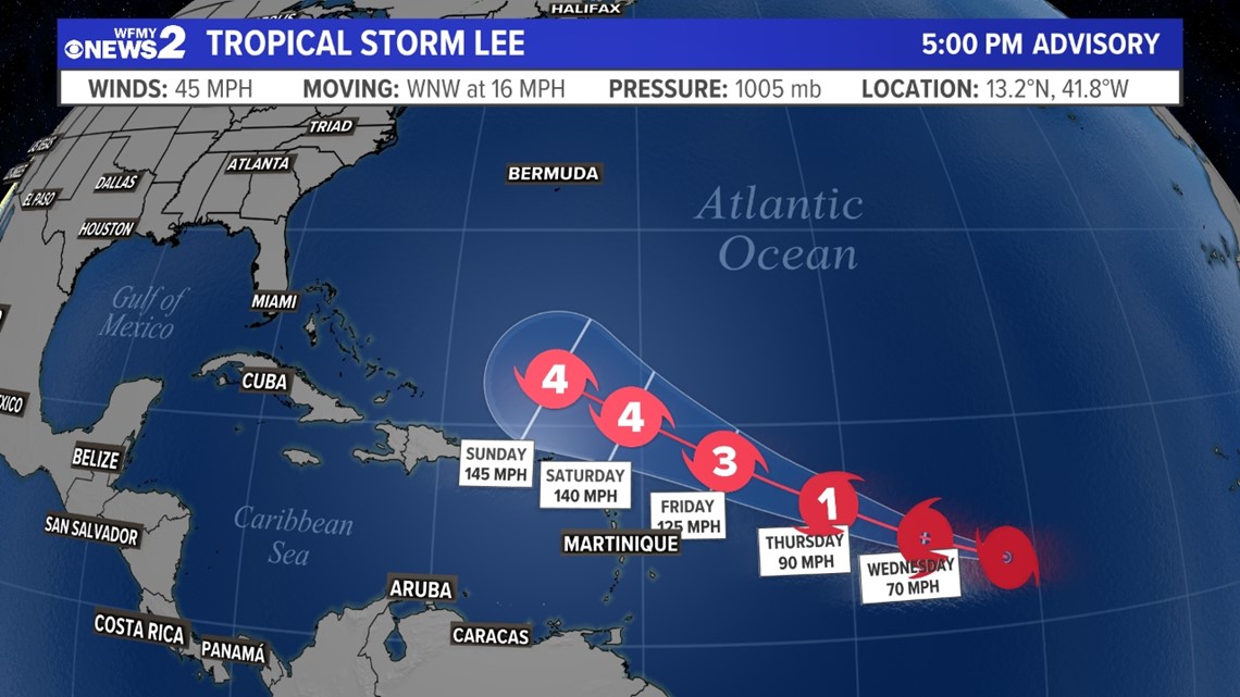 Tropical Storm Lee weather updates | NHC | fox61.com