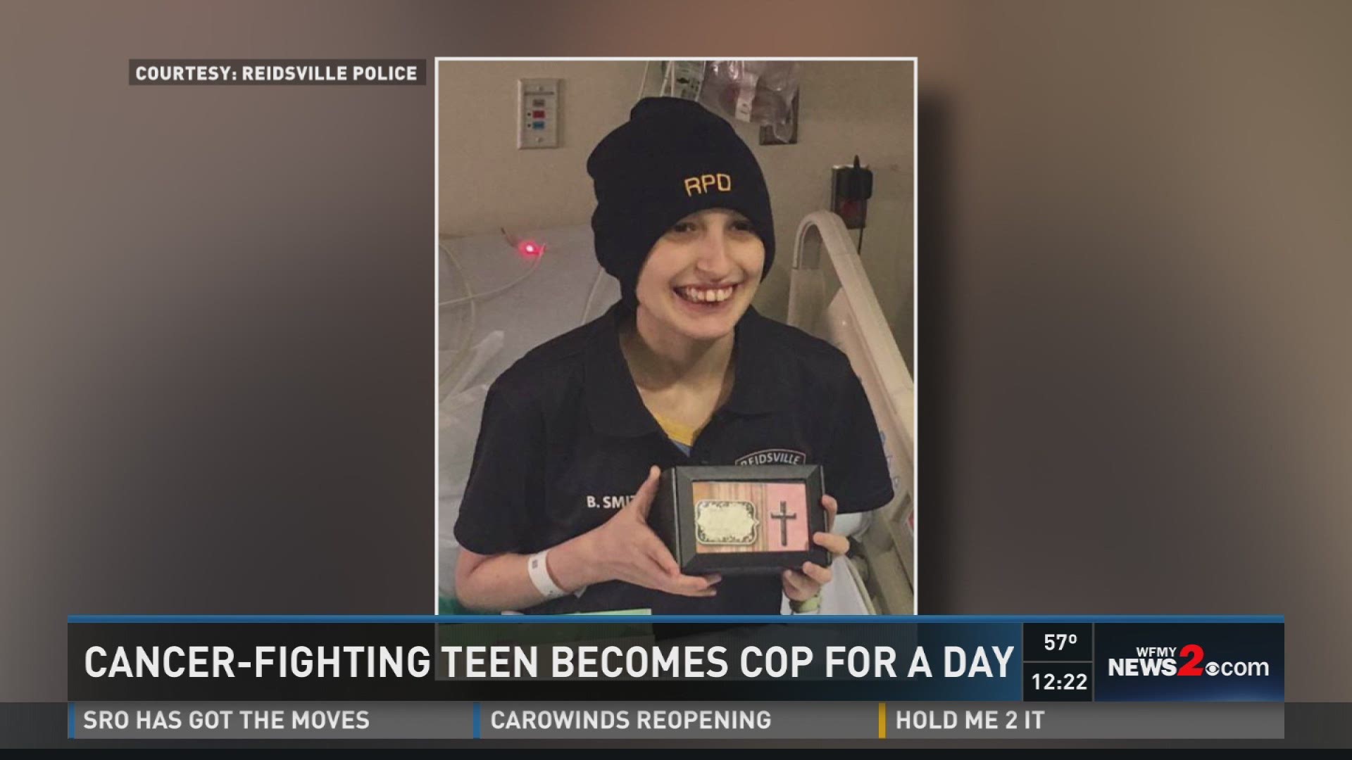 Girl Fighting Cancer Surprised As Honorary Reidsville Police Officer |  weareiowa.com