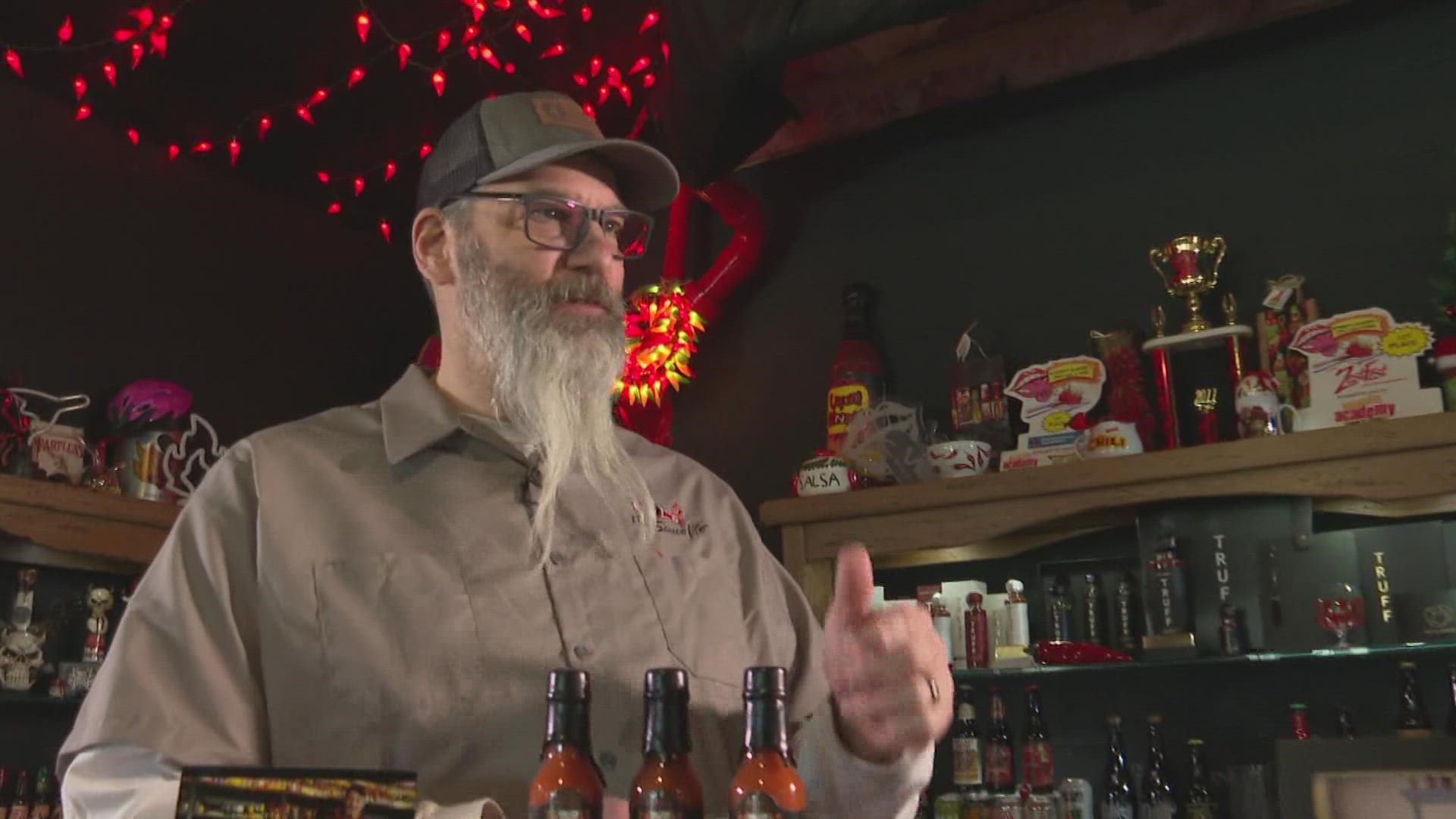 Vic Clinco has 11,000 bottles of hot sauce and counting. The sauces are from all over the world, and Clinco is still adding to his collection in his basement.