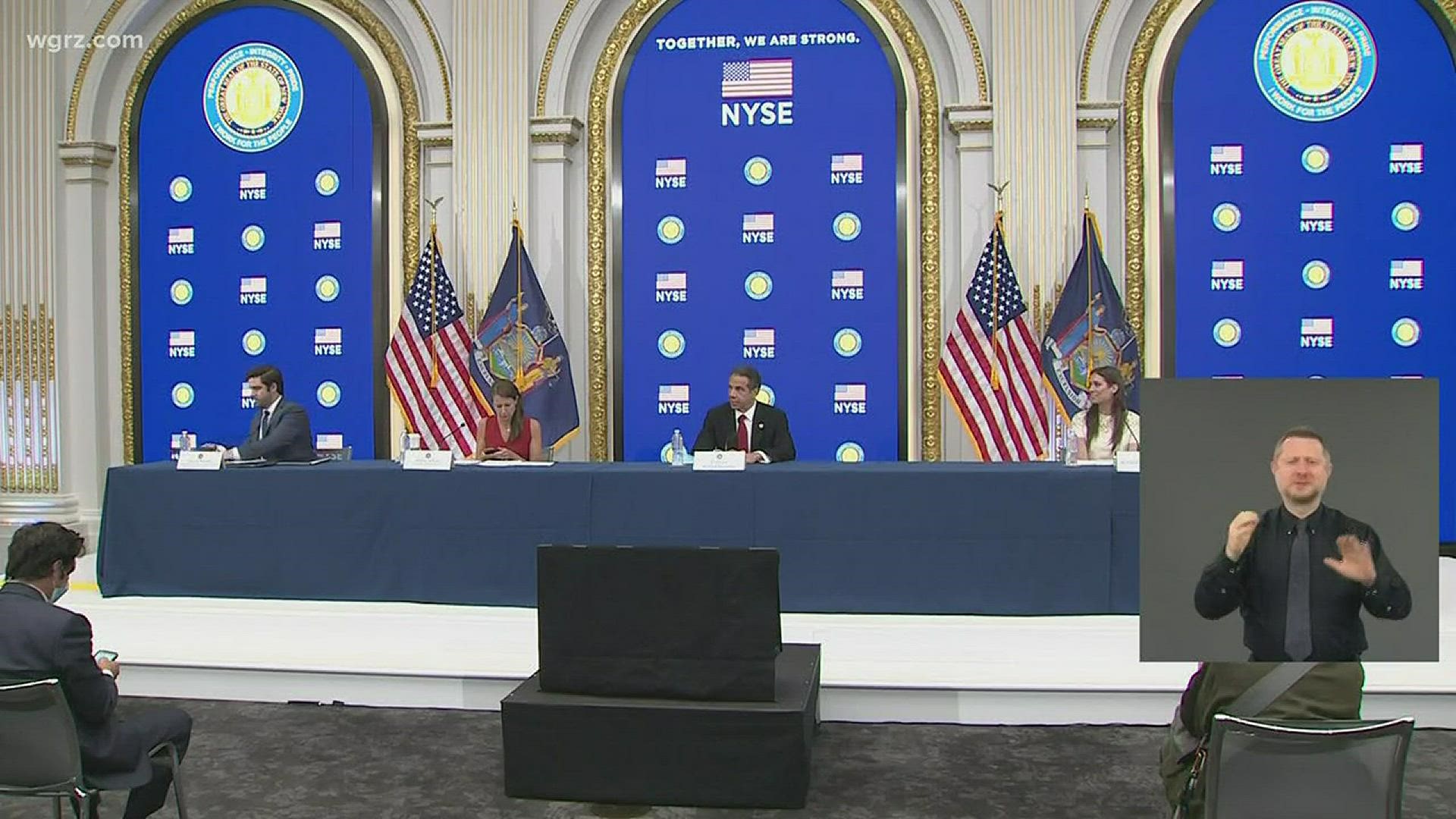 Watch Governor Cuomo's briefing from the New York Stock Exchange on Tuesday.