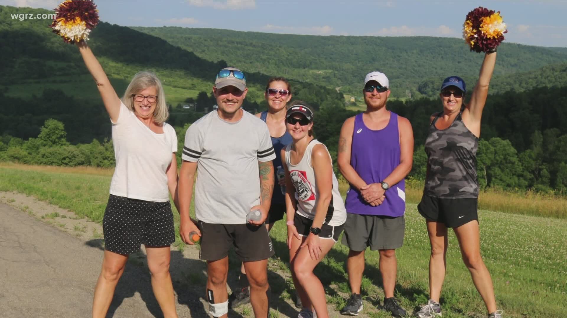 Bradley Poole was a man on a mission and ran through every town in Cattaraugus County during the hottest week of the summer.
