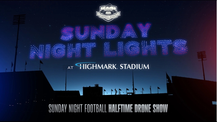 Bills to light up the sky with drone show for Sunday Night Football