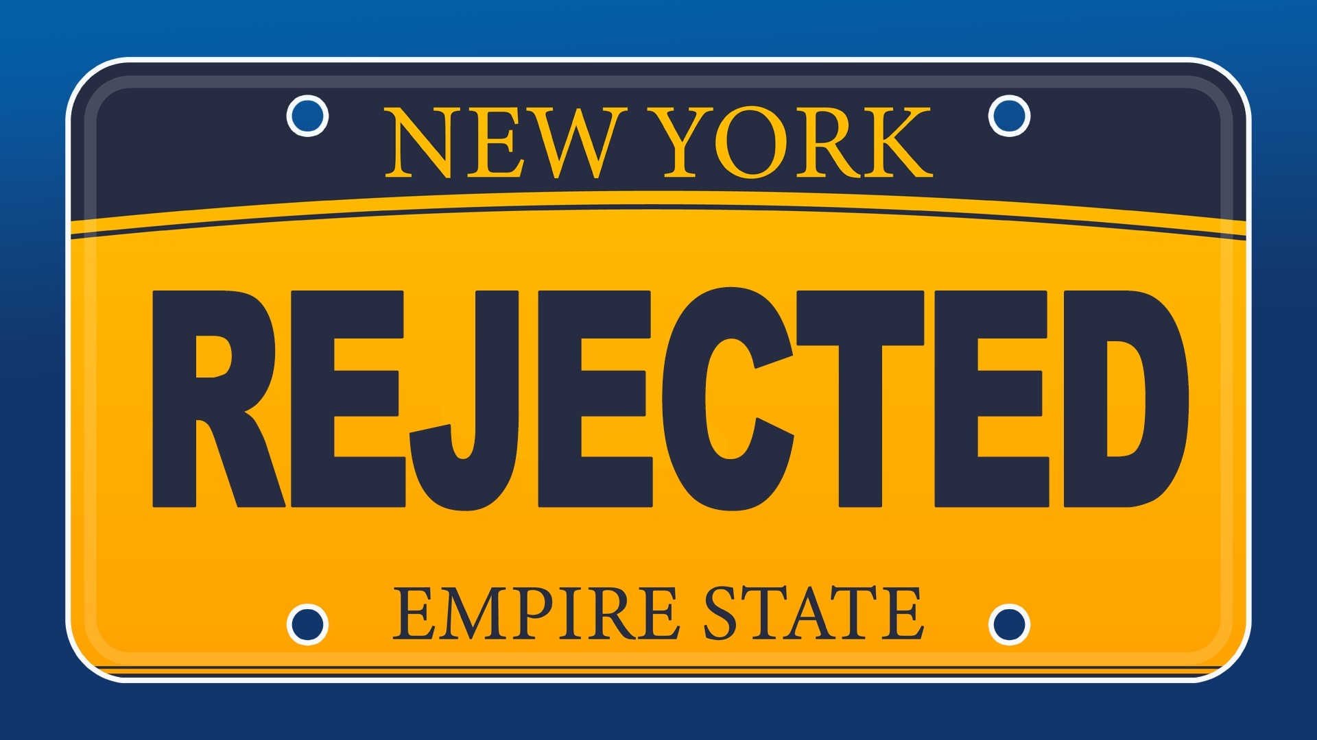 Rejected personalized license plates in New York state