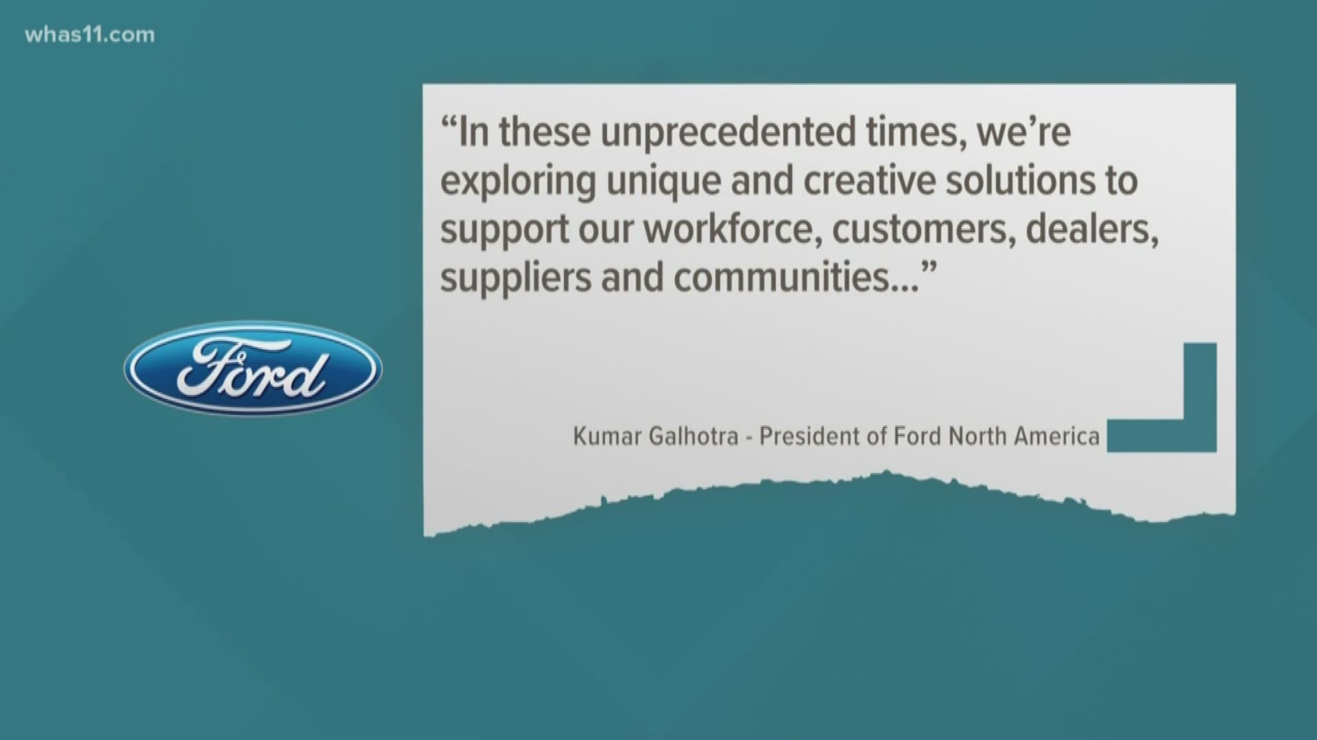 Ford said in statement they're exploring unique and creative solutions to support workers and customers. Workers at UPS and GE have also reached out to
