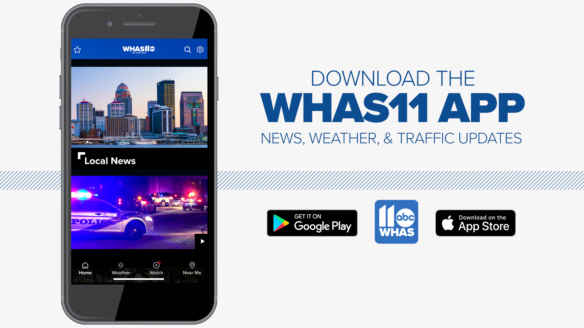 The WHAS11 app has a modernized look that complements what you see during broadcasts and online. We’ve made it easier to find information you care about most.
