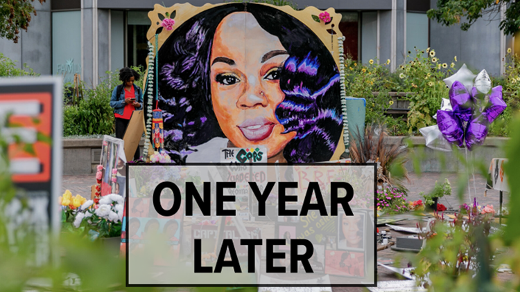 Rally held in downtown Louisville to remember Breonna Taylor year after her death