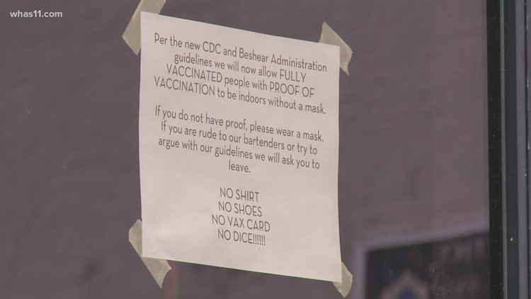Kentucky bar asks patrons for proof of vaccination