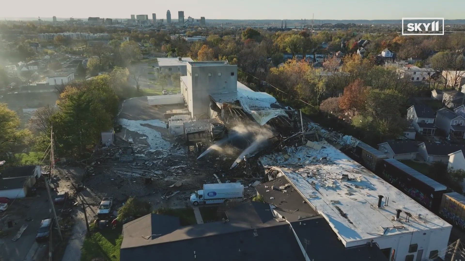 The explosion happened inside the Givaudan Sense Colour manufacturing plant. The company released a statement Wednesday morning.