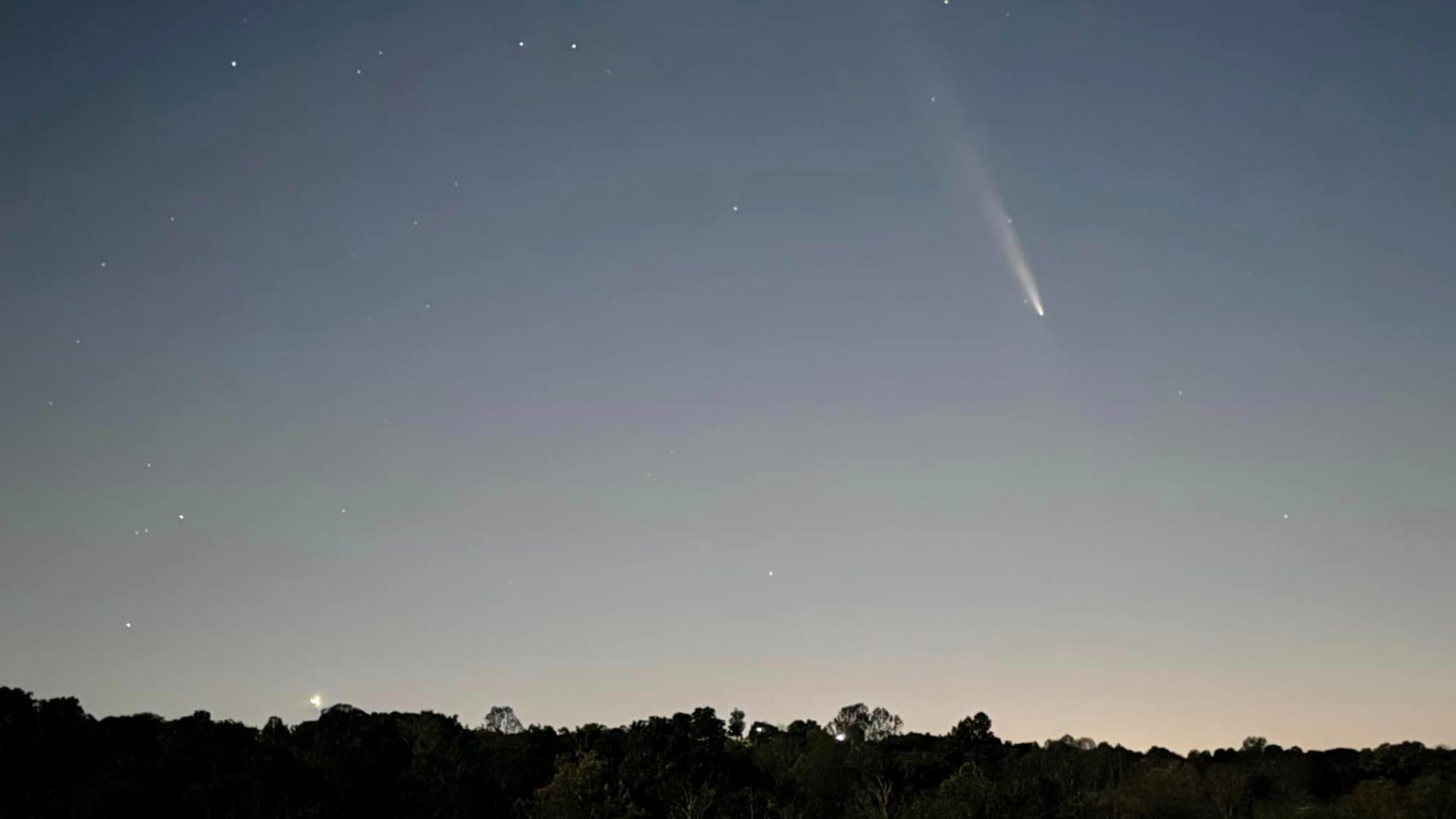 The comet, also designated C/2023 A3, was discovered last year and is named for the observatories in China and South Africa that spied it.