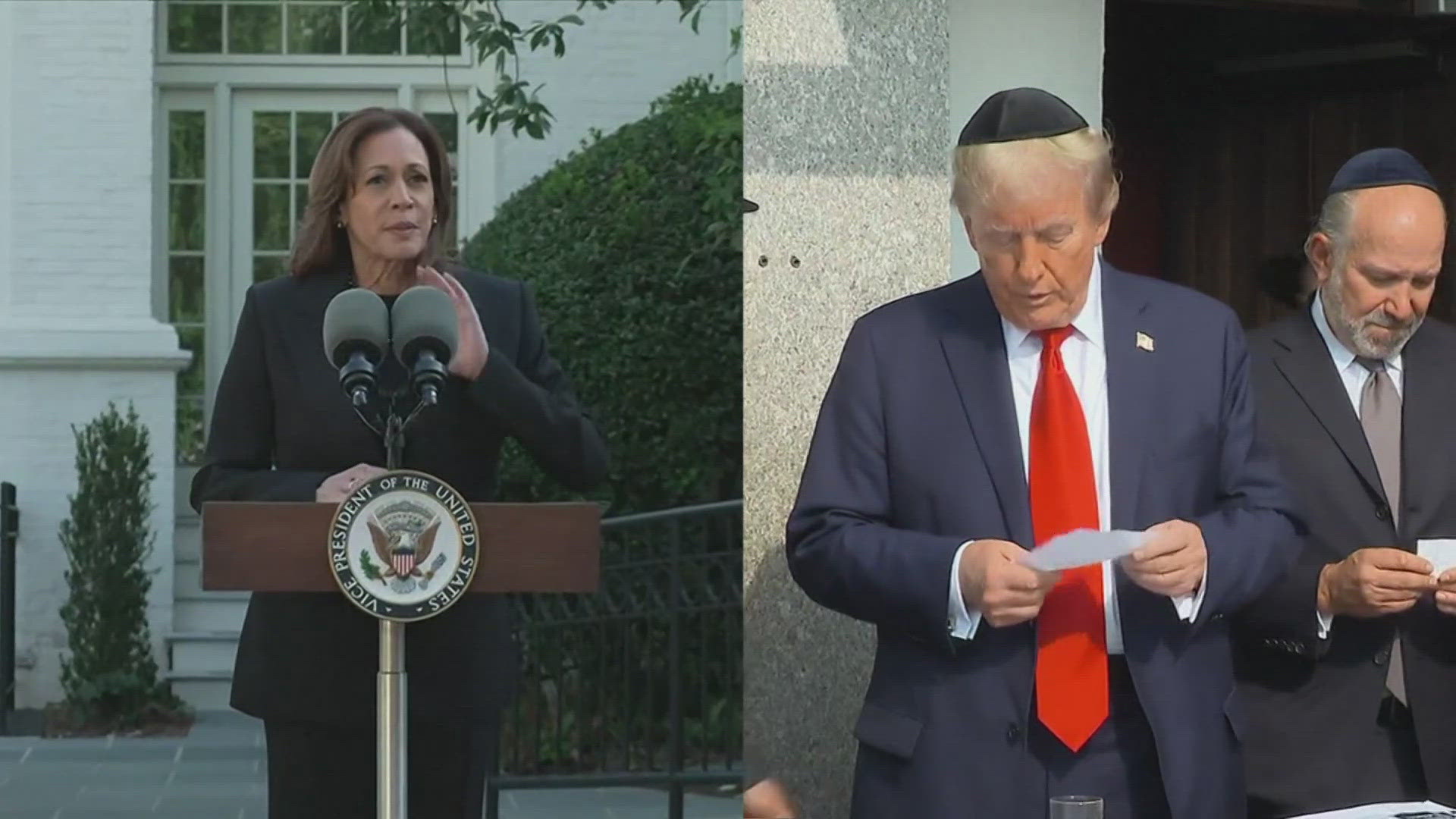 Kamala Harris accepted an offer from "60 Minutes" for a one-on-one interview, meanwhile, Donald Trump traveled to Miami on the anniversary of Oct. 7.