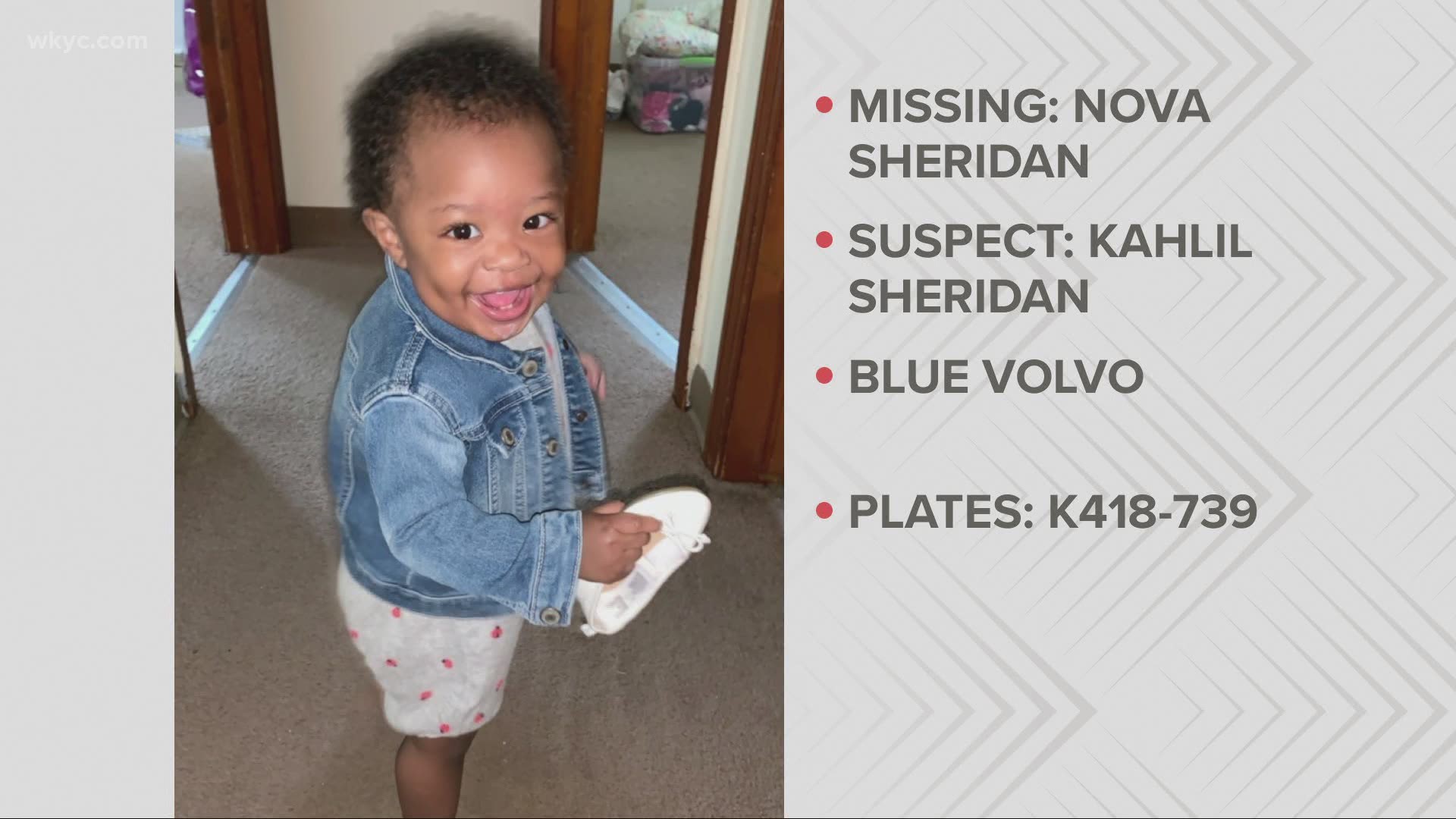 June 26, 2020: Authorities issued a statewide Amber Alert early this morning for a 1-year-old girl who police say was abducted from her mother's home in Youngstown.