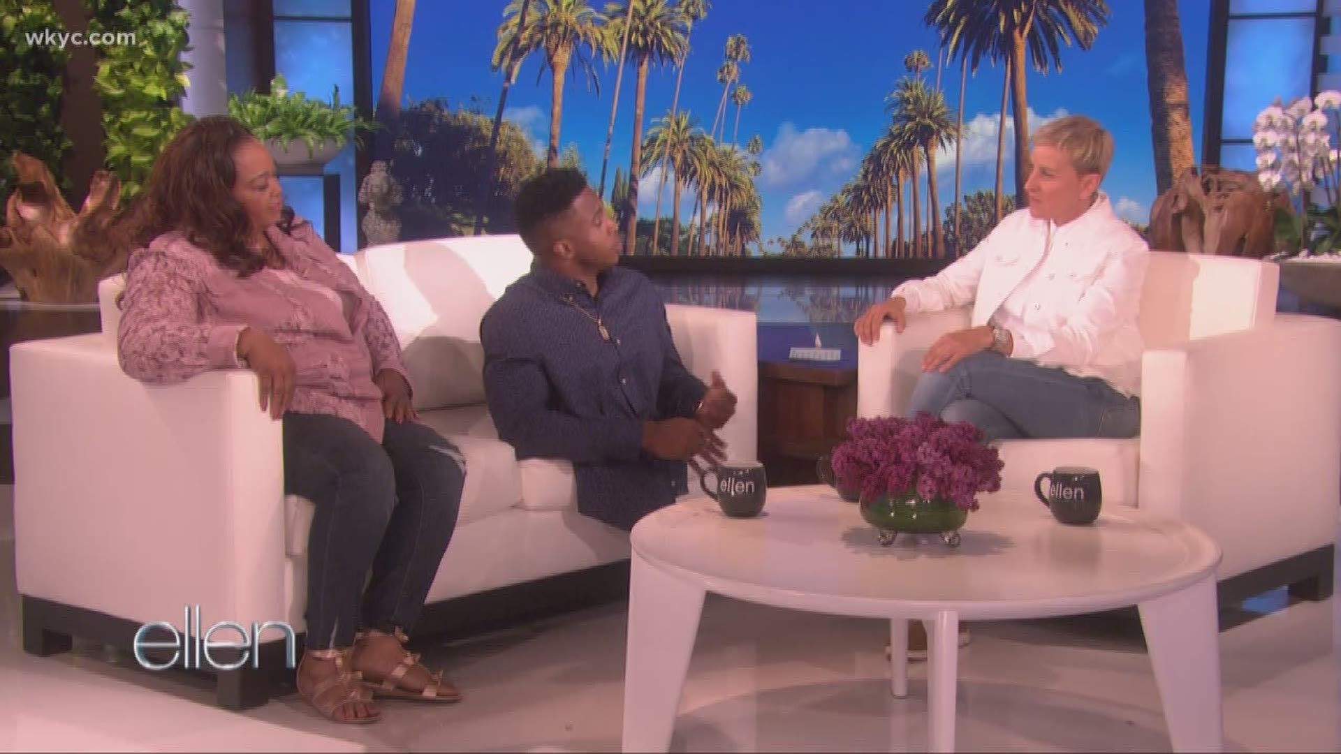 Massillon's Zion Clark talks with Ellen, surprises mother