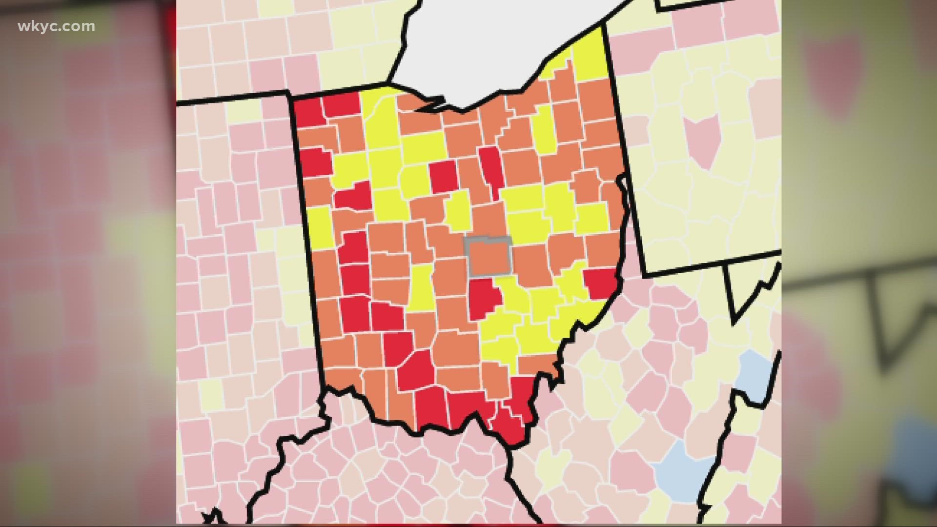 Multiple counties in Northeast Ohio have now reached a significant level of spread for COVID-19. Monica Robins reports.
