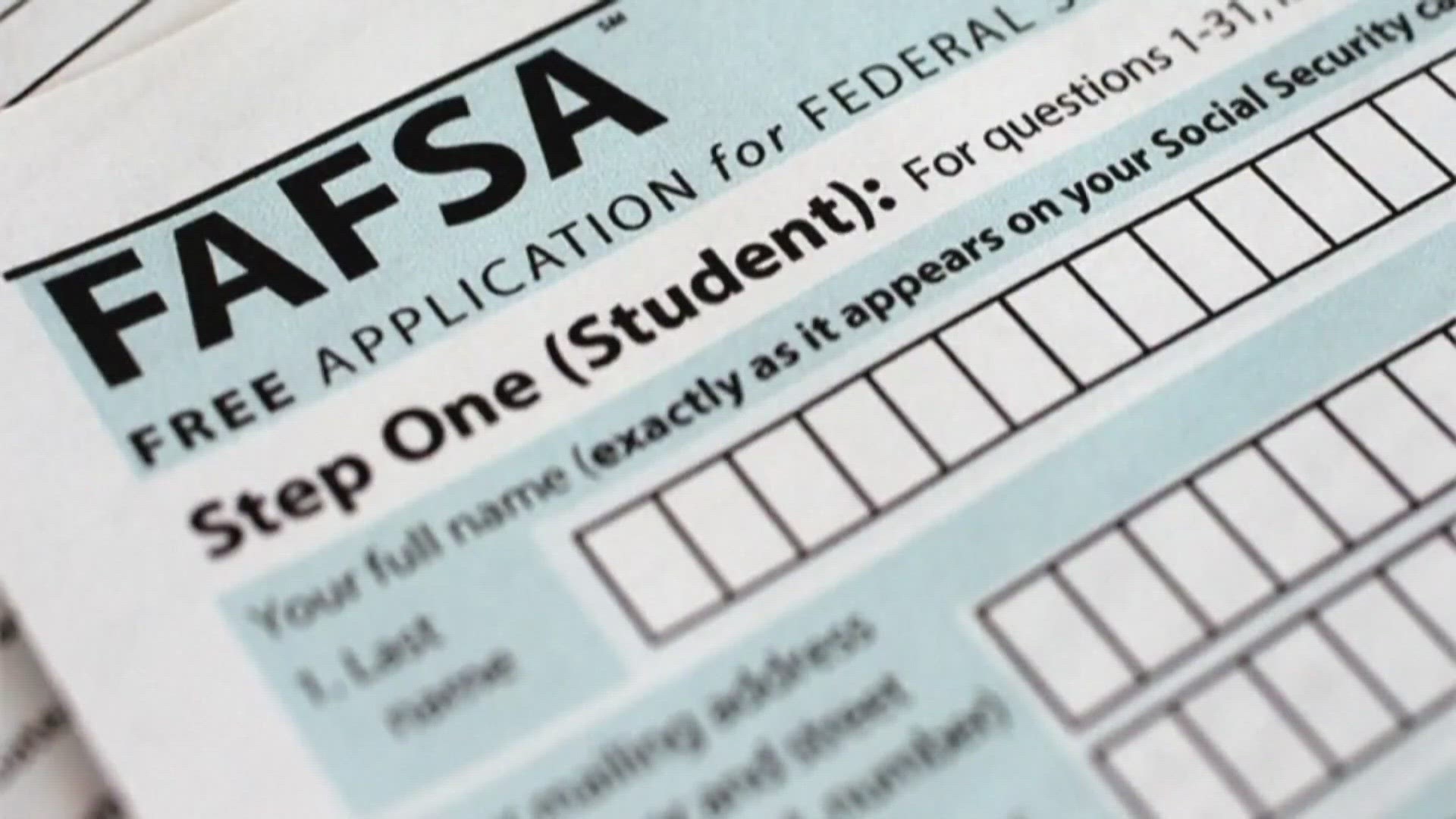 The Department of Education now says it won't send FAFSA information to schools until late March.