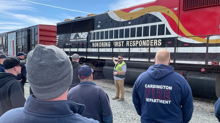 Norfolk Southern begins training emergency response workers on the Bellevue railroad.