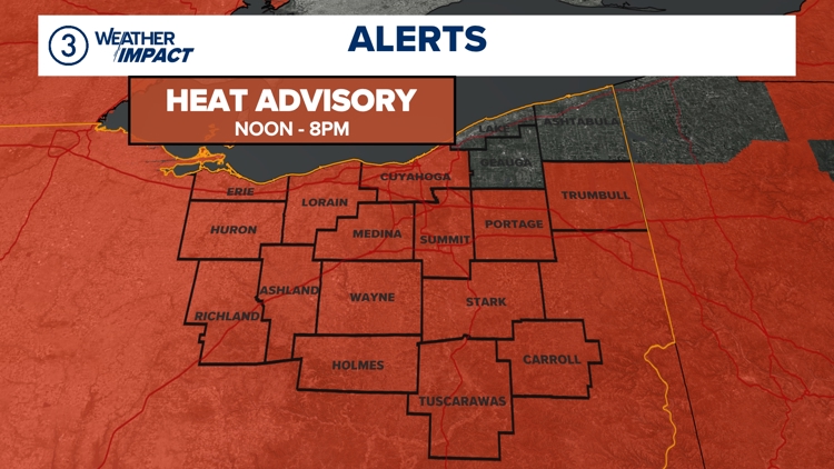 Heat Advisory, Air Quality Advisory in place for most of Northeast Ohio on Wednesday: What you need to know
