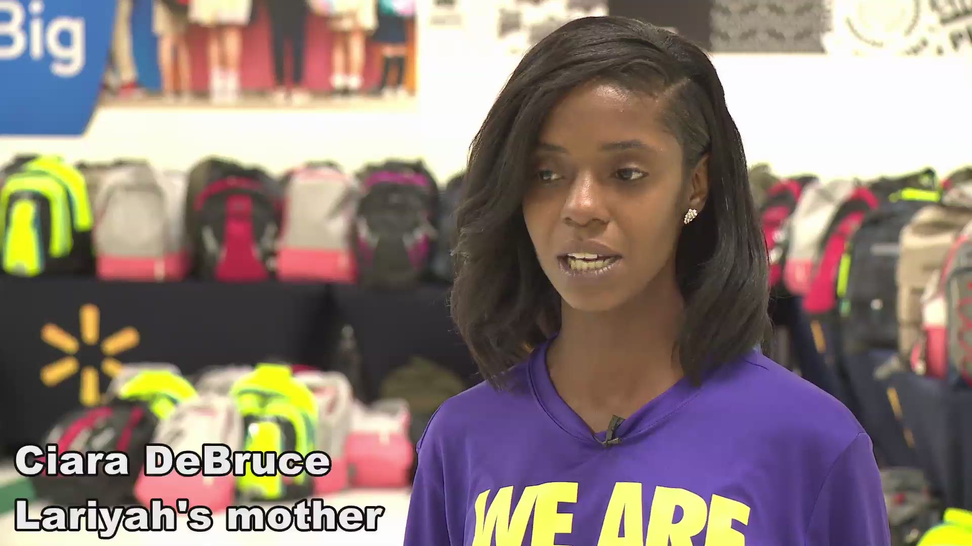 Ciara DeBruce discusses her daughter, Lariyah's, I PROMISE School shopping spree with the LeBron James Foundation and Walmart.