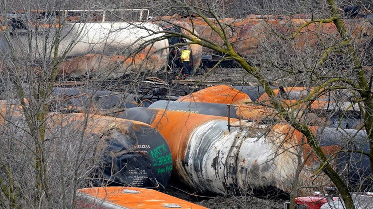 Upset Ohio town residents seek answers over train derailment