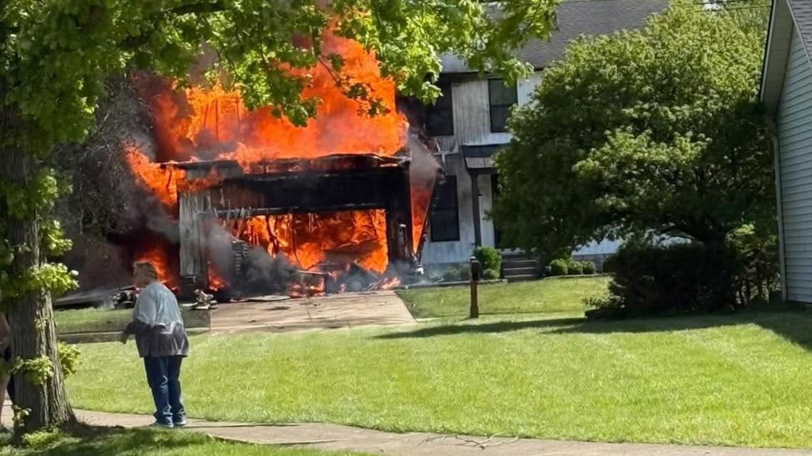 Akron police: 2 dead after plane crashes into home