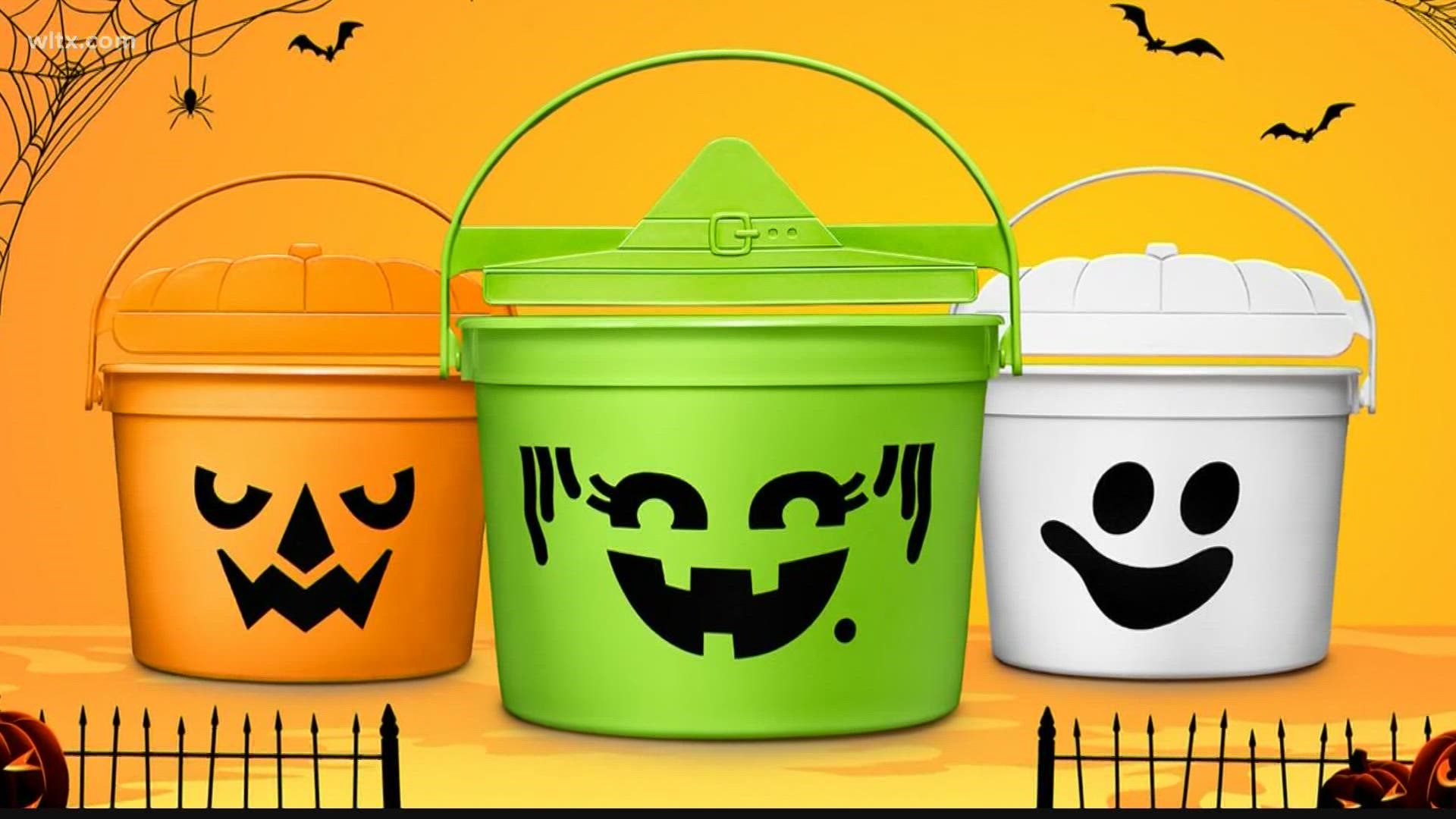 The "Boo Buckets" feature three famous characters: McBoo, McPunk'n and McGoblin who first started appearing on McDonald's merchandise in 1986.